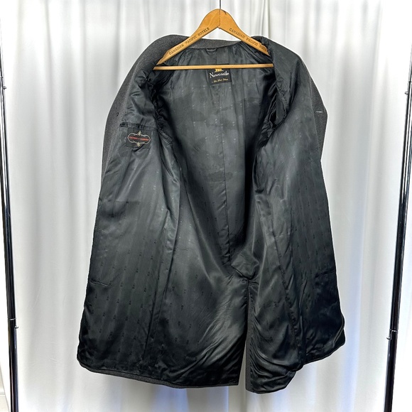Vintage 50' 60’s ‘Newcastle - Eatons of Canada’ Long Wool Peacoat in Grey - M/L - Picture 3 of 12